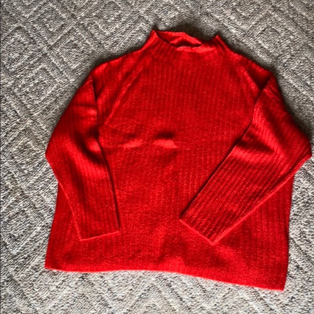 Turtle neck ribbed